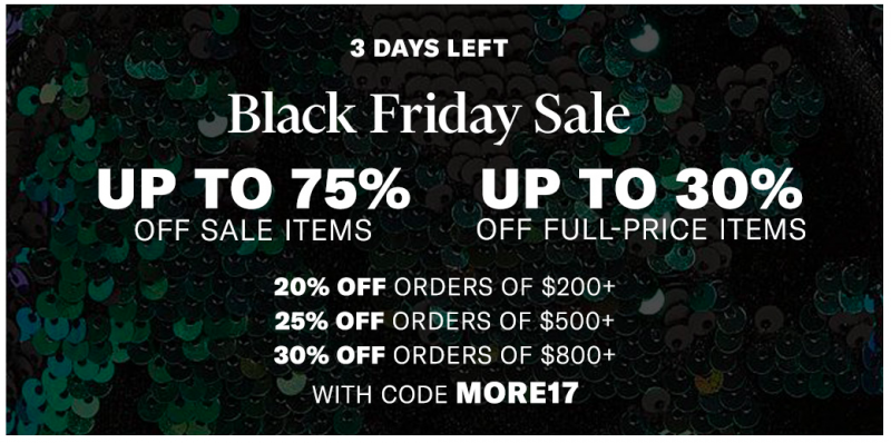 Shopbop 2017 Black Friday sale